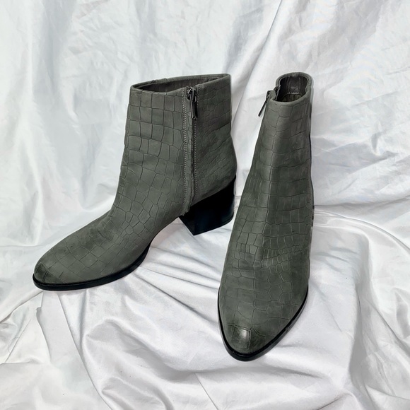 Sam Edelman Leather Grey Ankle Joey Boot - Picture 4 of 9